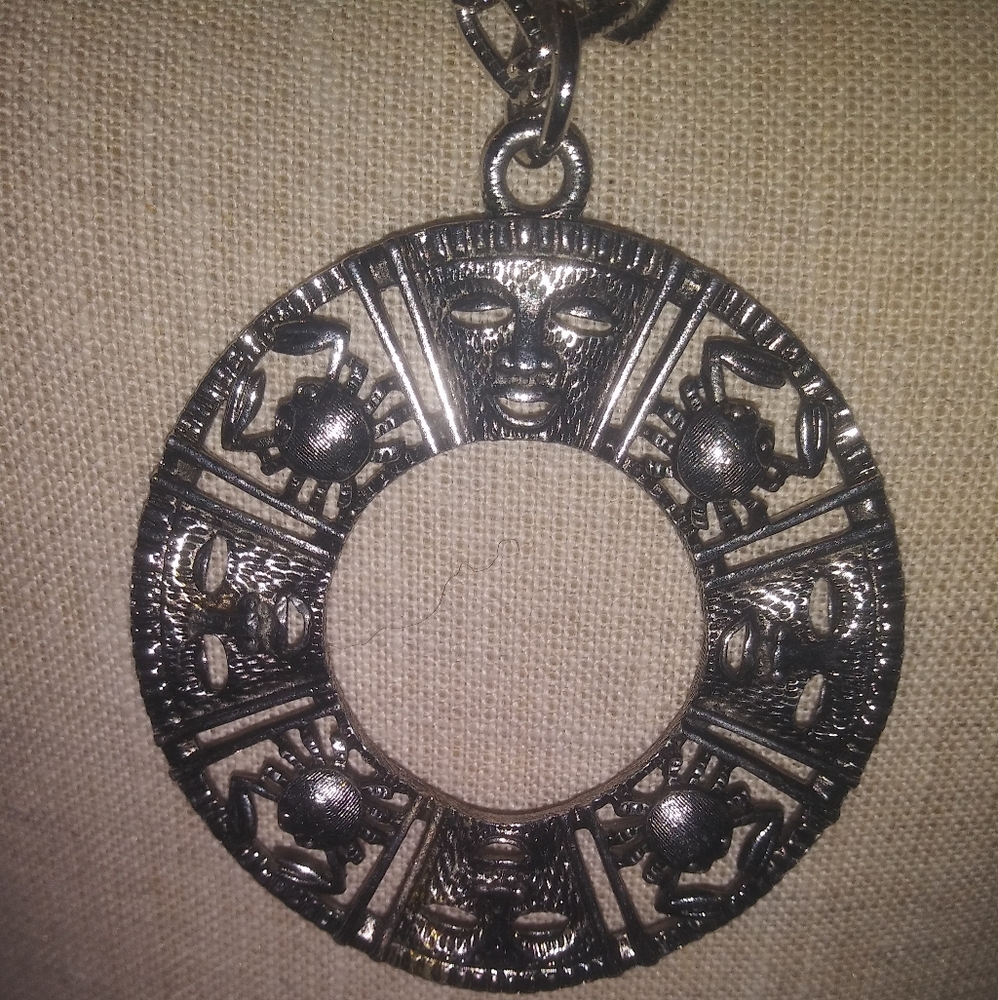 SARAH LUV? Silvertone Rope Chain Necklace+Earring